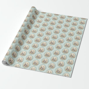 Cocker Spaniel Buff Painting - Original Dog Art Wrapping Paper