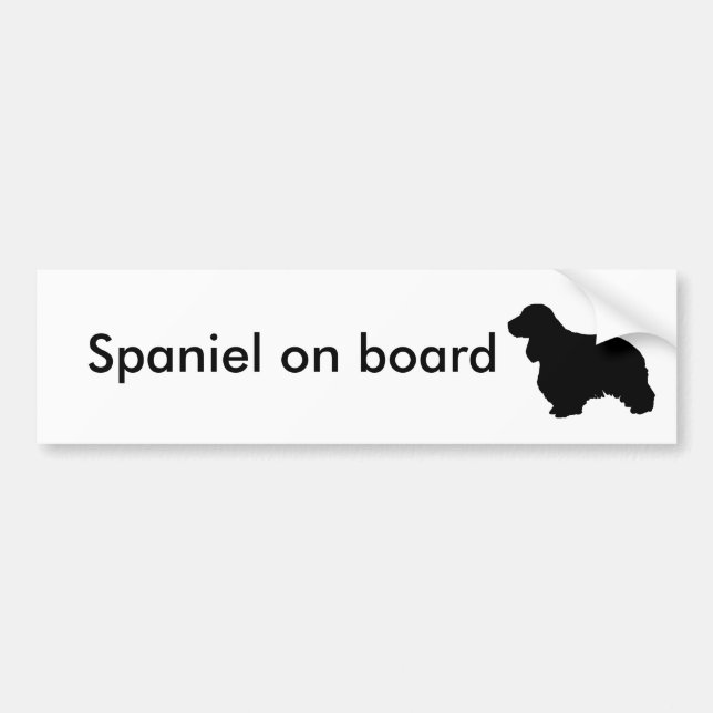 Cocker spaniel bumper sticker (Front)