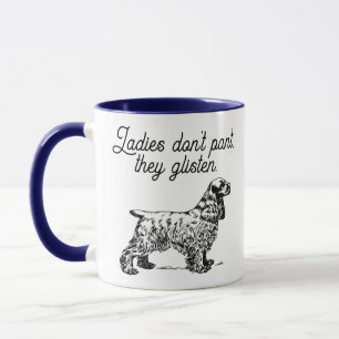 Cocker Spaniel Cartoon with Funny Pet Joke Mug