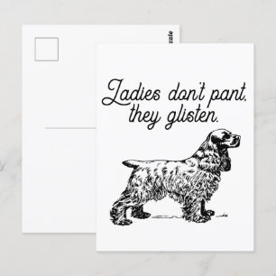 Cocker Spaniel Cartoon with Funny Pet Joke Postcard