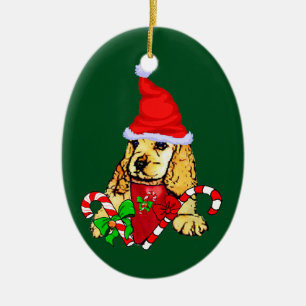Cocker Spaniel Christmas Ceramic Tree Decoration