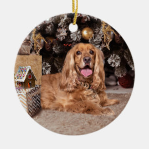 Cocker Spaniel Christmas Ceramic Tree Decoration