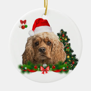Cocker spaniel Christmas Ceramic Tree Decoration