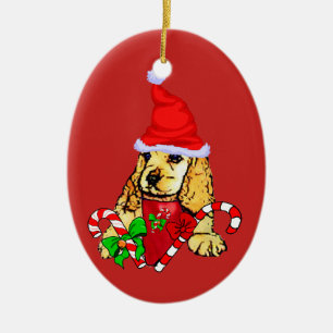 Cocker Spaniel Christmas Ceramic Tree Decoration