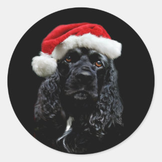 Cocker Spaniel Christmas Classic Round Sticker