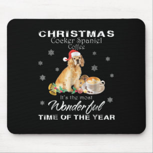 Cocker Spaniel Christmas Cocker Spaniel Coffee Mouse Mat