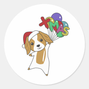 Cocker Spaniel Christmas Dog Winter Animals Dogs Classic Round Sticker