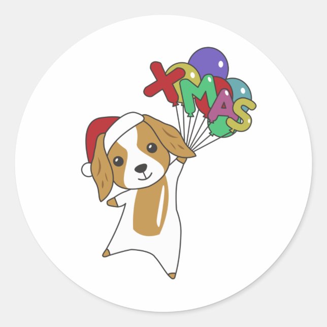 Cocker Spaniel Christmas Dog Winter Animals Dogs Classic Round Sticker (Front)