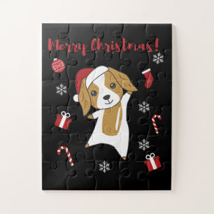 Cocker Spaniel Christmas Dog Winter Animals Dogs Jigsaw Puzzle