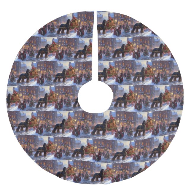 Cocker Spaniel Christmas Festive Season Brushed Polyester Tree Skirt (Front)