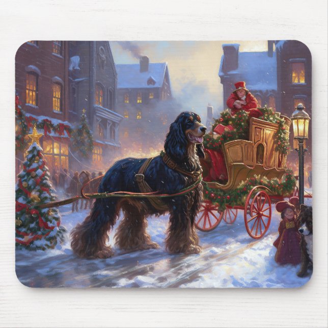 Cocker Spaniel Christmas Festive Season Mouse Mat (Front)