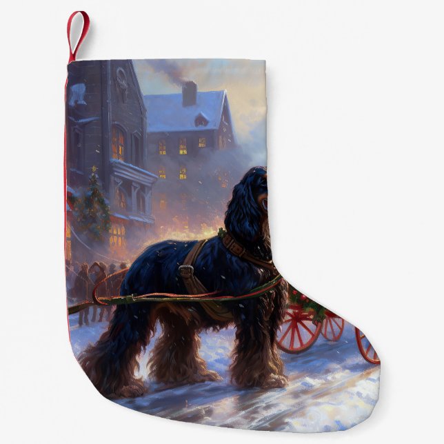 Cocker Spaniel Christmas Festive Season Small Christmas Stocking (Front)