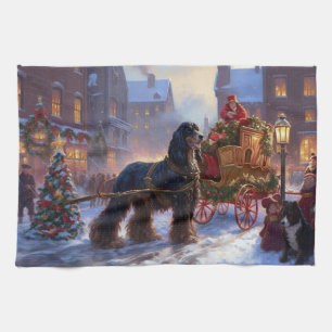 Cocker Spaniel Christmas Festive Season Tea Towel