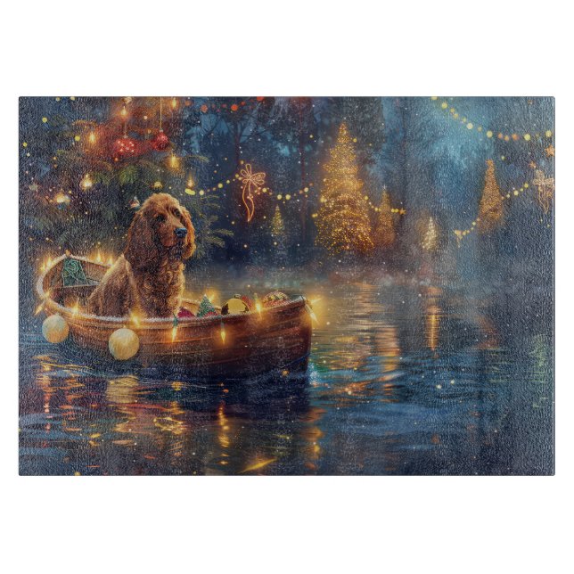 Cocker Spaniel Christmas Festive Voyage Cutting Board (Front)