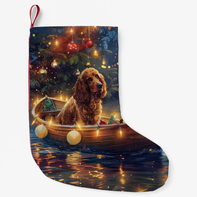 Cocker Spaniel Christmas Festive Voyage Small Christmas Stocking (Front)