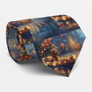 Cocker Spaniel Christmas Festive Voyage Tie