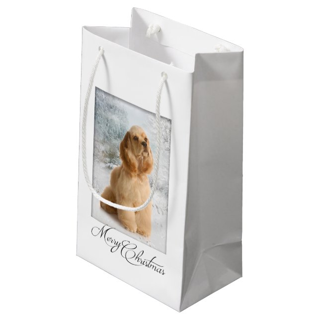 Cocker Spaniel Christmas Gift Bag (Back Angled)