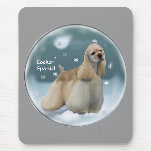 Cocker Spaniel Christmas Gifts Mouse Mat (Front)