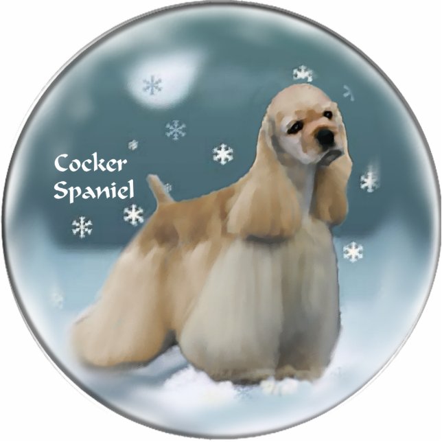 Cocker Spaniel Christmas Gifts Ornament Photo Sculpture Decoration (Front)