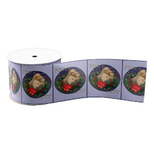 Cocker Spaniel Christmas Grosgrain Ribbon