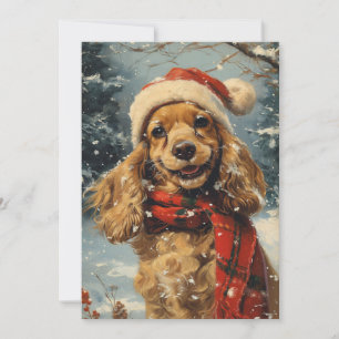 Cocker Spaniel Christmas  Holiday Card