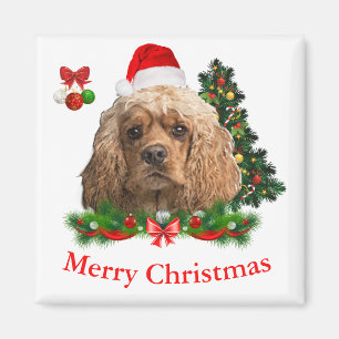 Cocker spaniel Christmas  Magnet