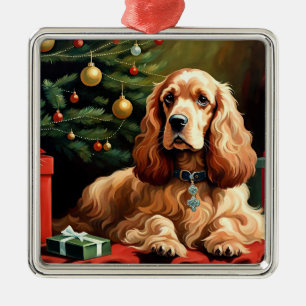 Cocker Spaniel Christmas Metal Tree Decoration