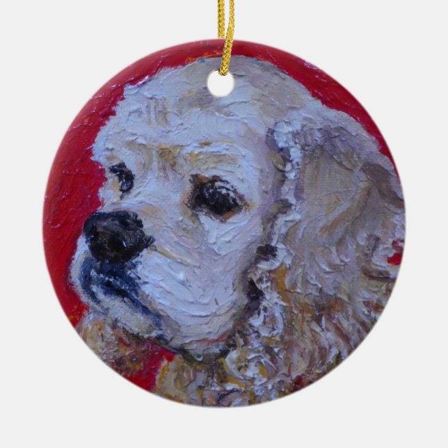 Cocker Spaniel Christmas ornament (Front)