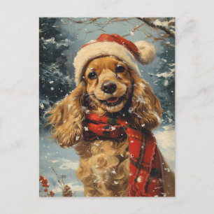 Cocker Spaniel Christmas  Postcard