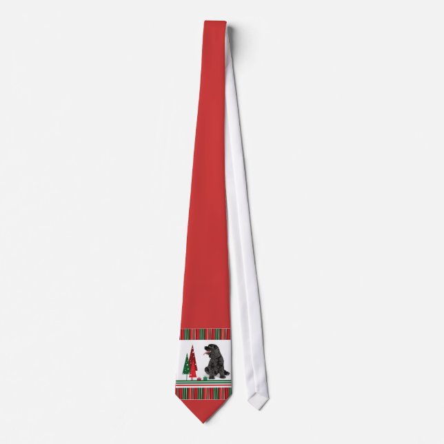 Cocker Spaniel Christmas Tie (Front)
