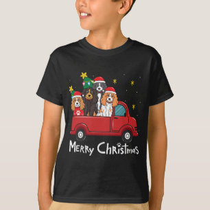 Cocker Spaniel Christmas Truck Tree Dog Mum Xmas D T-Shirt
