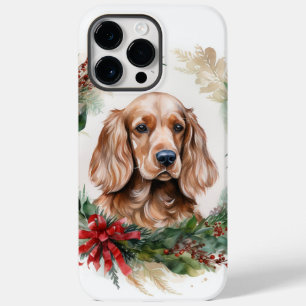 Cocker Spaniel Christmas Wreath Festive Pup  Case-Mate iPhone 14 Pro Max Case