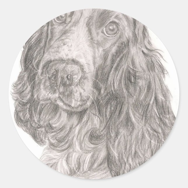 Cocker Spaniel Classic Round Sticker (Front)