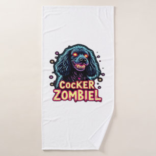 Cocker Spaniel Cockie Zombie Dog Halloween Essenti Bath Towel