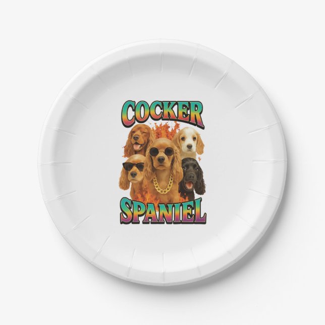 Cocker Spaniel Copy Paper Plate (Front)