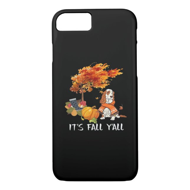 Cocker Spaniel Costume Autumn It’s Fall Y’all Case-Mate iPhone Case (Back)