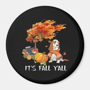 Cocker Spaniel Costume Autumn It’s Fall Y’all Magnet