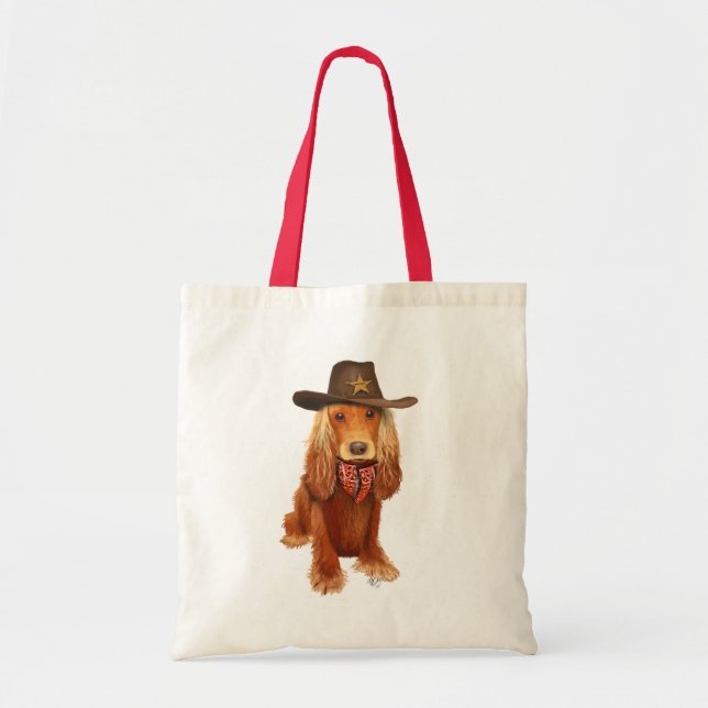 Cocker Spaniel Cowboy Tote Bag (Front)