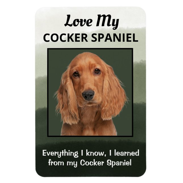 Cocker Spaniel Custom Fridge Magnet (Vertical)