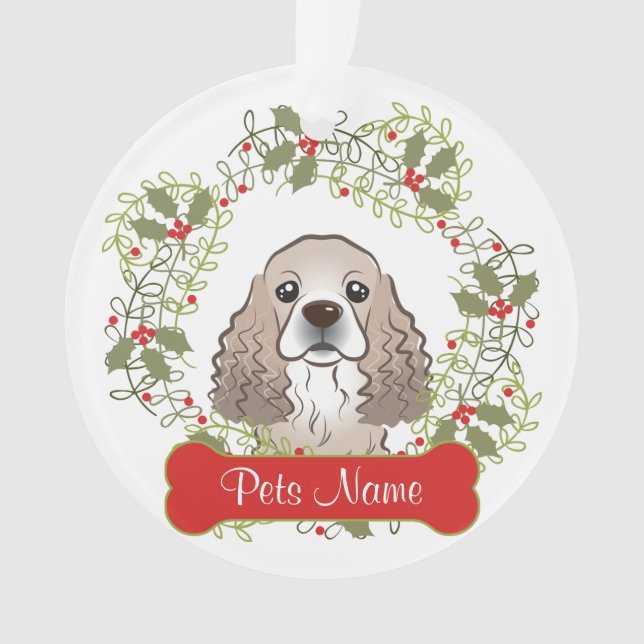 Cocker Spaniel Customisable Ornament (Front)