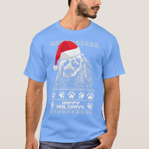 Cocker Spaniel Cute Happy Holidays Christmas T-Shirt