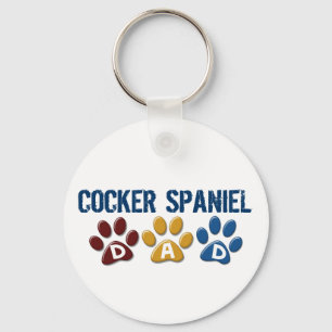 COCKER SPANIEL Dad Paw Print 1 Key Ring
