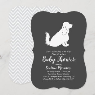 Cocker Spaniel Dog Baby Shower Gender Neutral Invitation