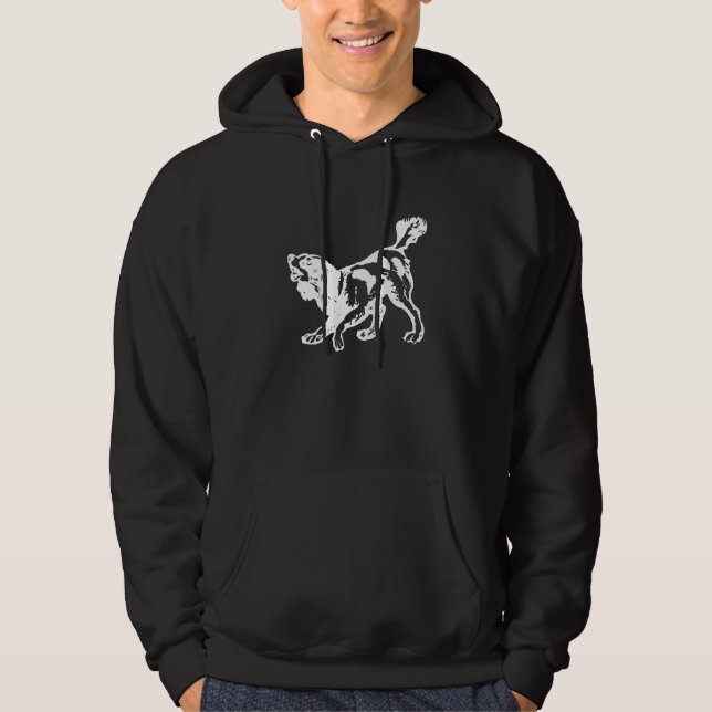 Cocker Spaniel Dog Barking Hoodie (Front)