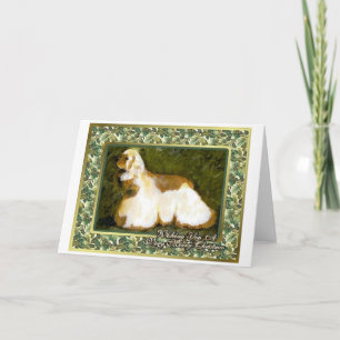 Cocker Spaniel Dog Blank Christmas Card