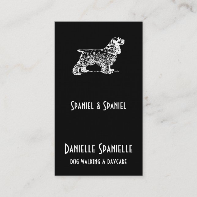 Cocker Spaniel Dog Business Card (Front)