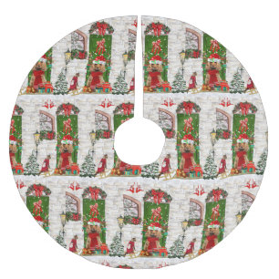 Cocker Spaniel Dog Christmas Brushed Polyester Tree Skirt