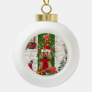 Cocker Spaniel Dog Christmas  Ceramic Ball Christmas Ornament