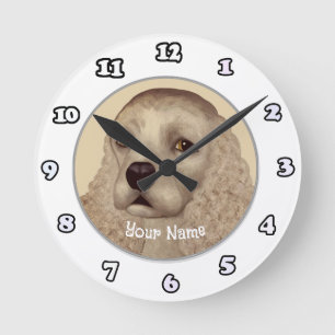 Cocker Spaniel Dog  clock