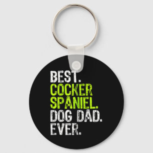Cocker Spaniel Dog Dad Fathers Day Dog Lovers Zip Key Ring